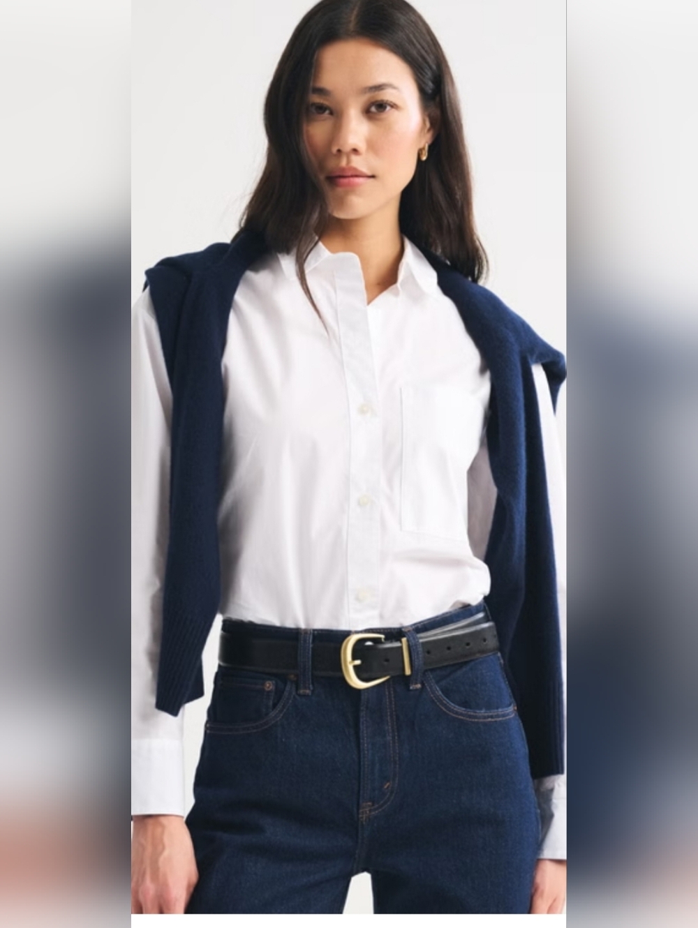 Abercrombie & Fitch SEALED! NWT! The Oversized Poplin Shirt in White. Sz XS.